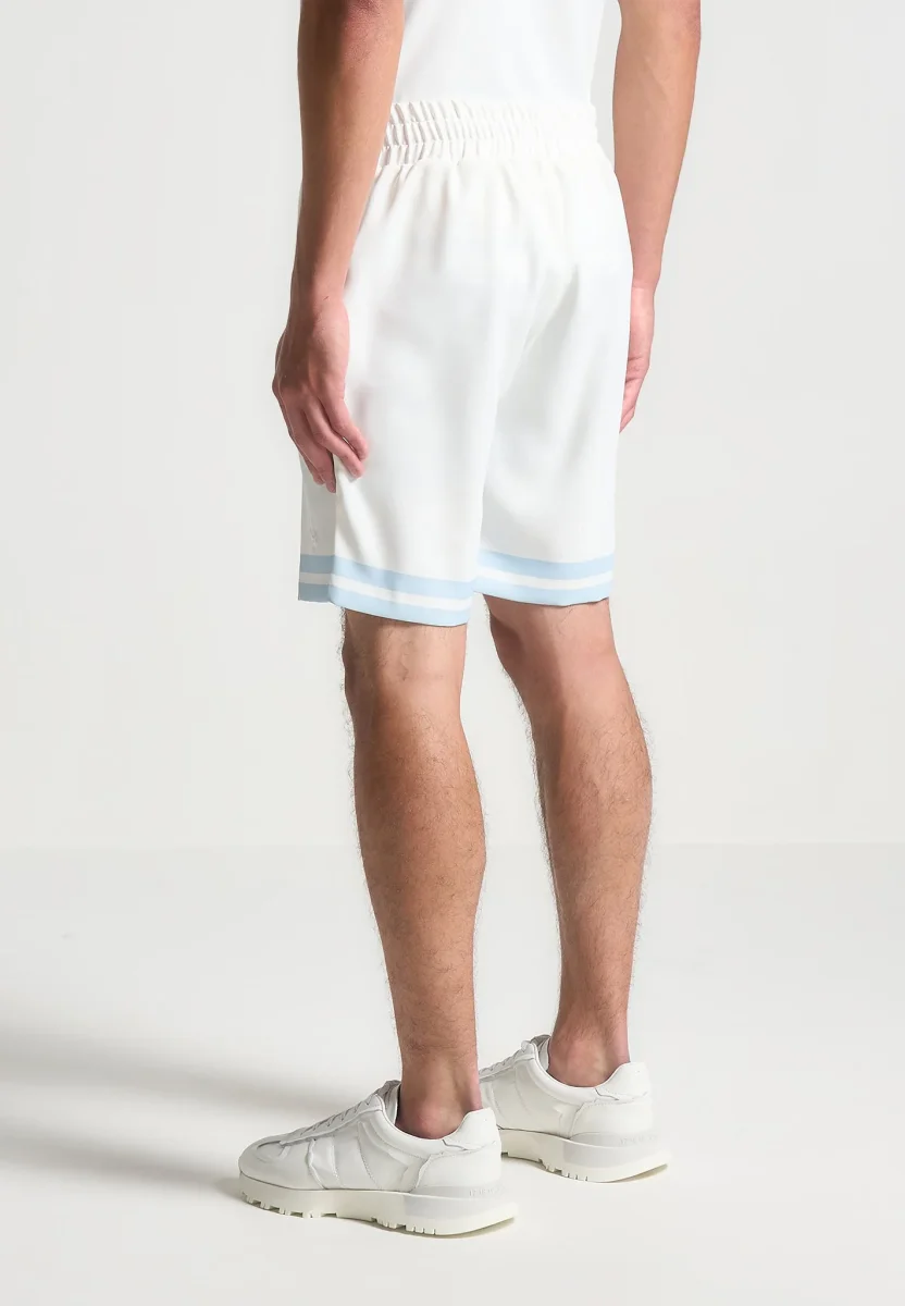 Floral Border Shorts - Blue - Image 5