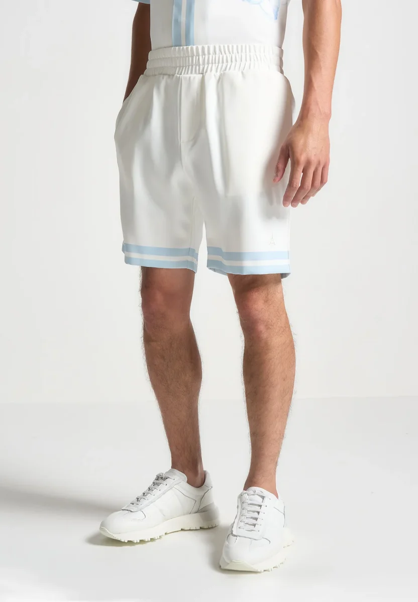 Floral Border Shorts - Blue - Image 6