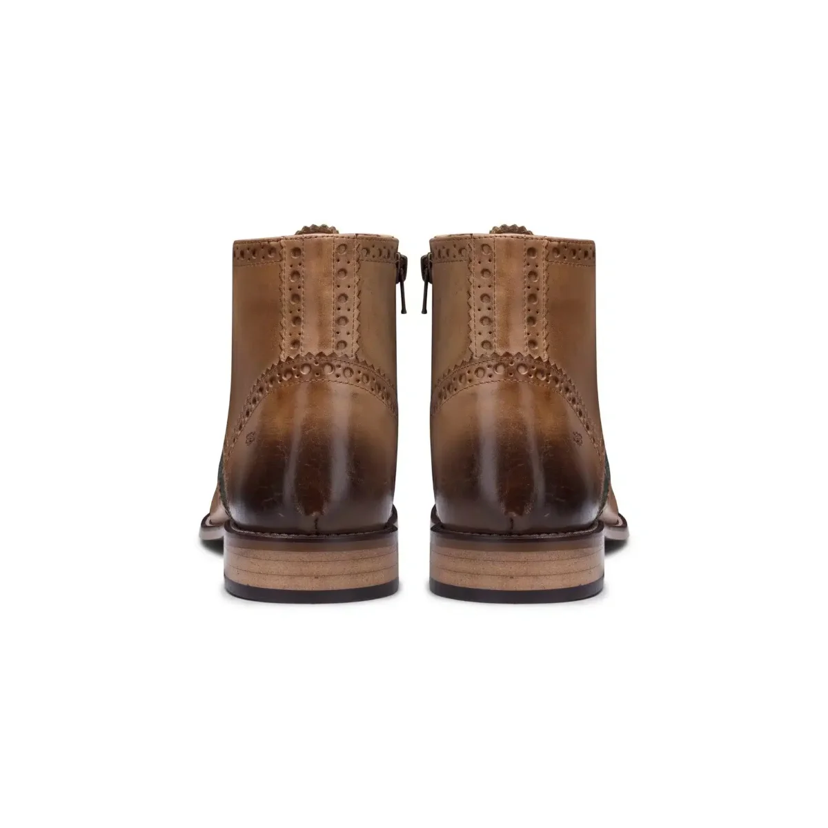 Botas masculinas vintage em couro legítimo, estilo brogue, anos 1920, em camurça e tweed, com cadarço, elegantes e formais. - Image 6