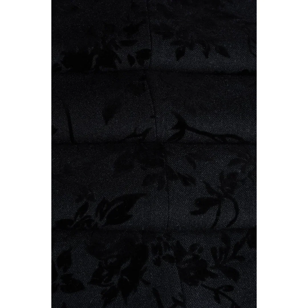 Georgi - Colete masculino preto com estampa floral - Image 4
