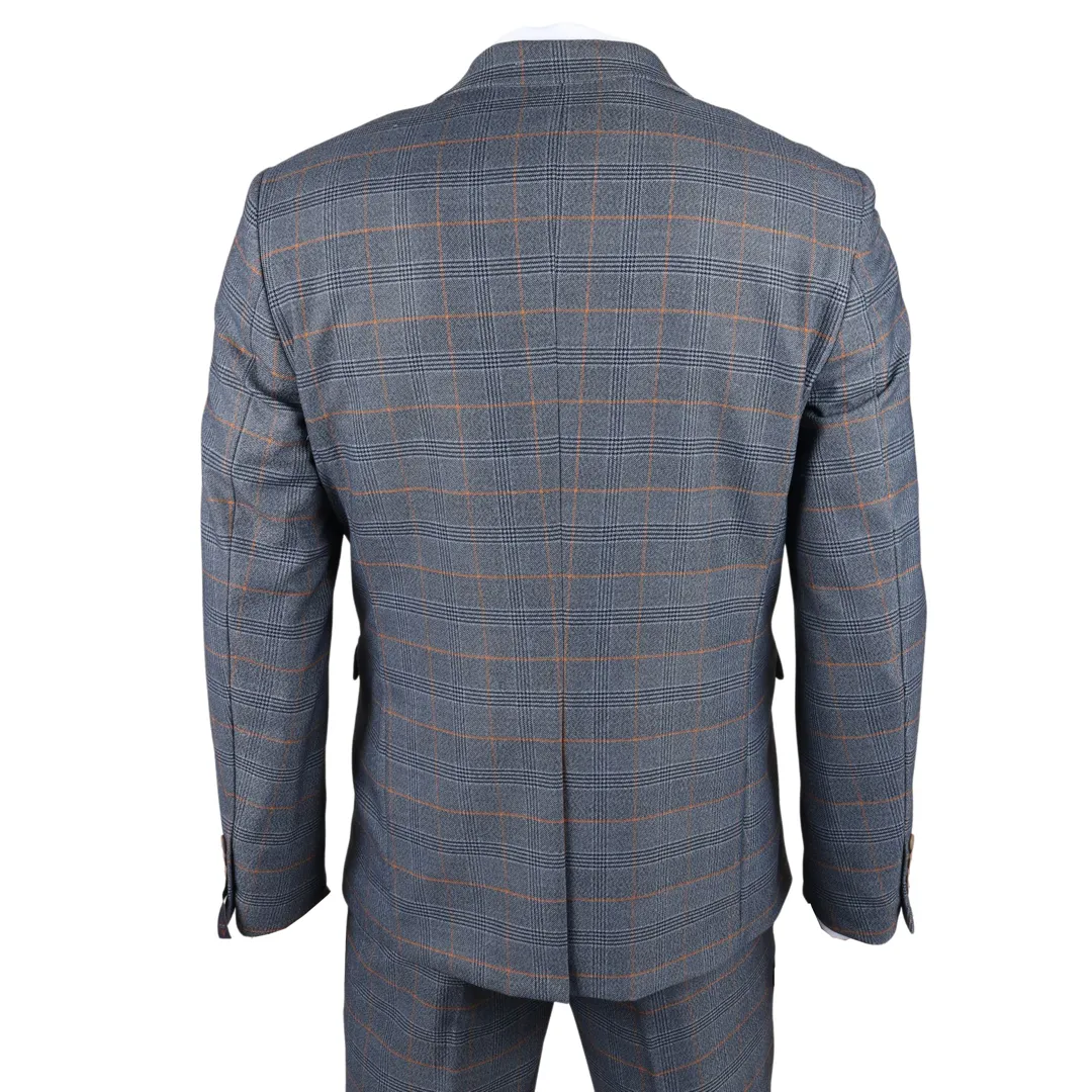 Gisborne - Blazer xadrez azul-marinho masculino - Image 6