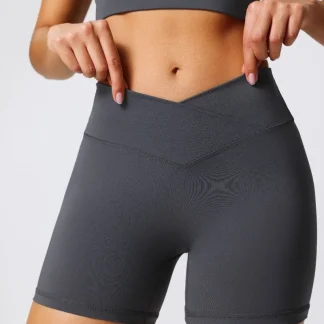 High Waist Peach Hip Yoga Shorts