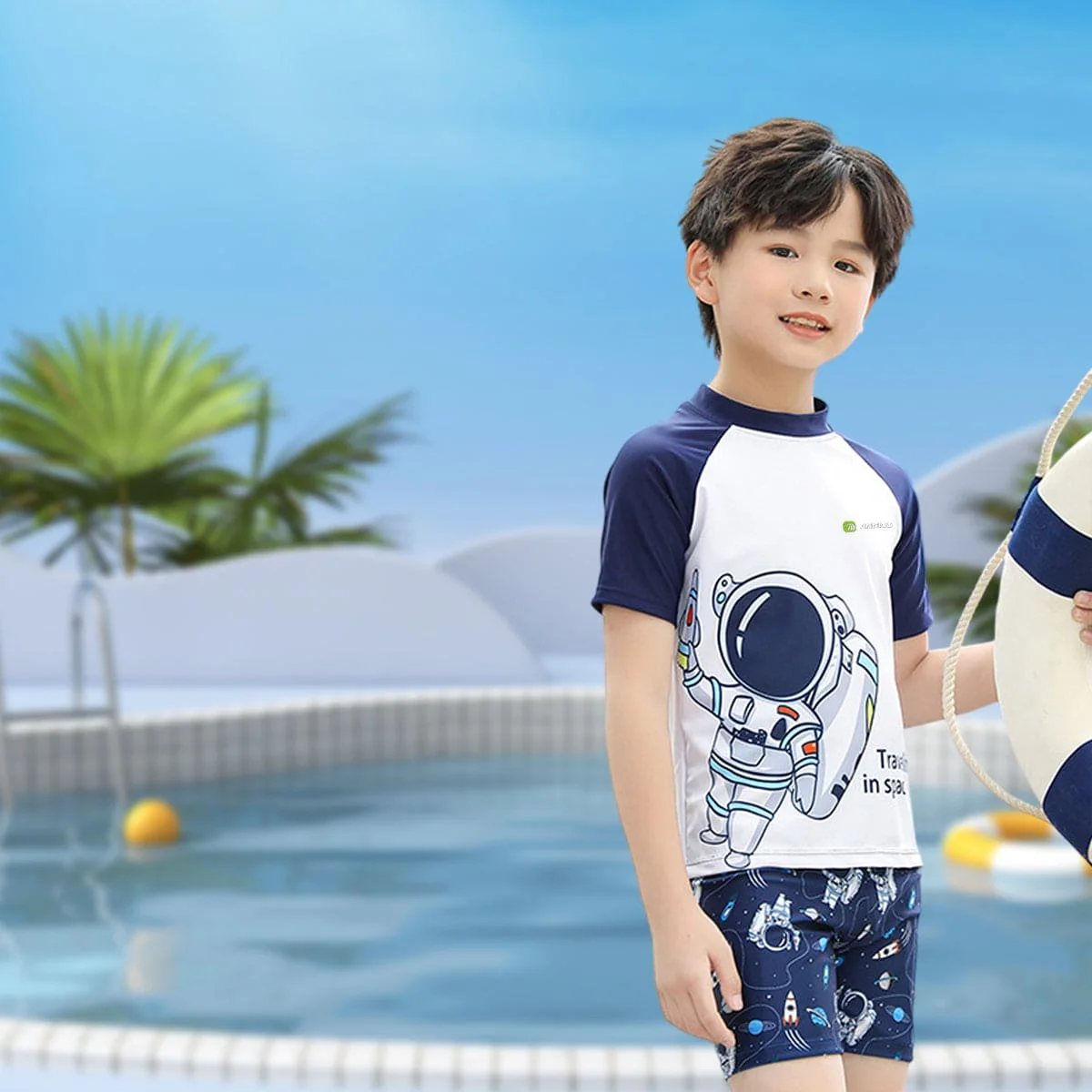 Kids UPF 50+ Holiday Swimwear