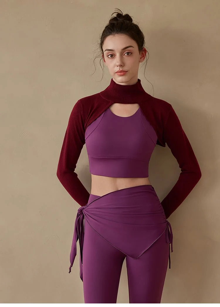 Knitted Sports Bolero Pullover
