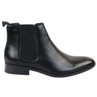 Botas Chelsea pretas de cano curto para homem