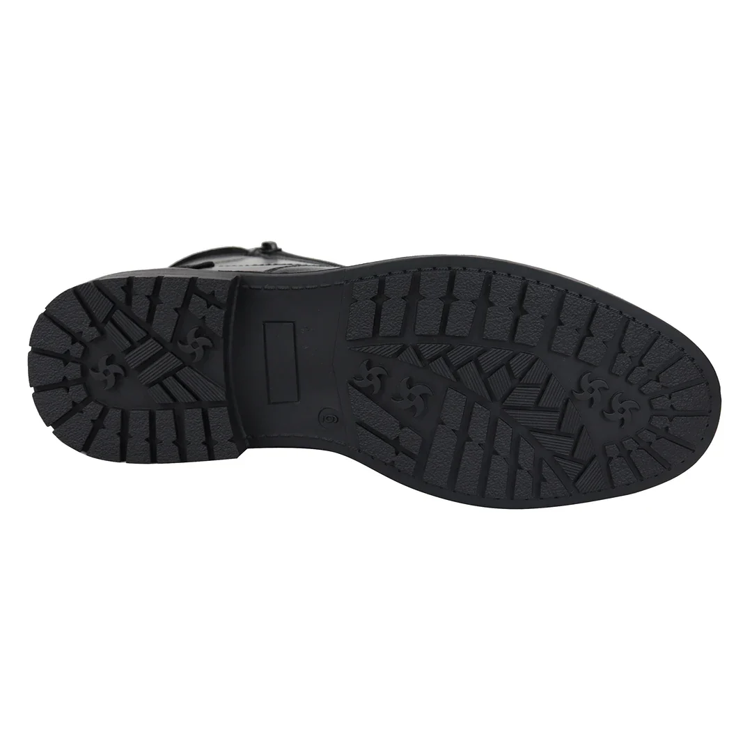 Botas pretas de cano curto com cadarço para homem - Image 7