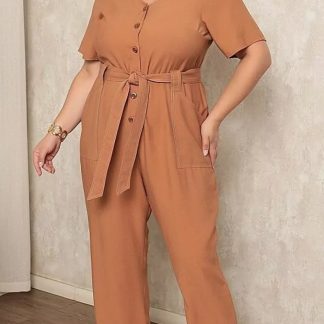 Macacão Plus Size com Amarração