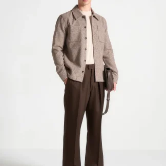 Melange Overshirt - Taupe