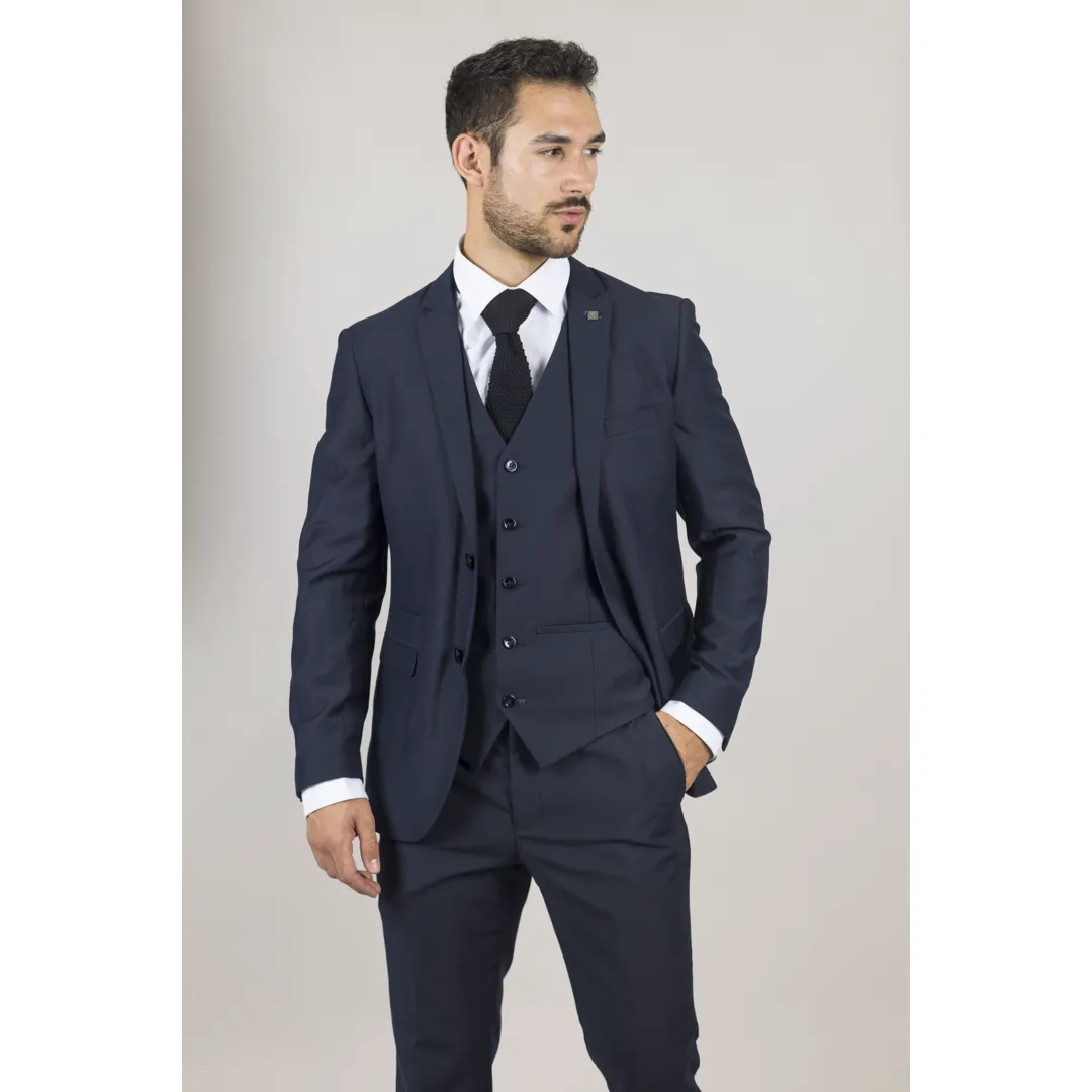 Parker - Blazer masculino azul-marinho de corte ajustado - Image 6