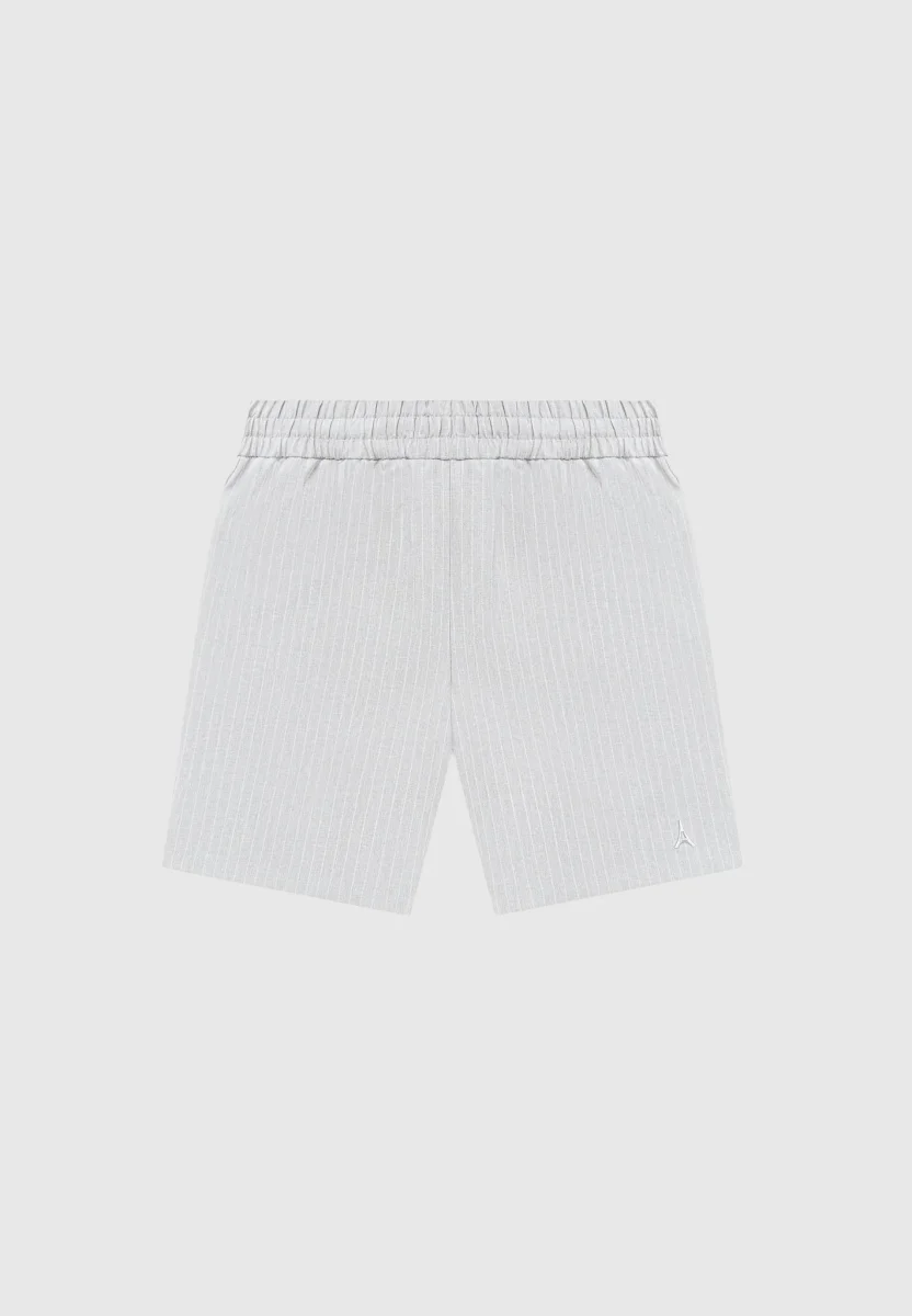 Pinstripe Shorts - Grey - Image 4
