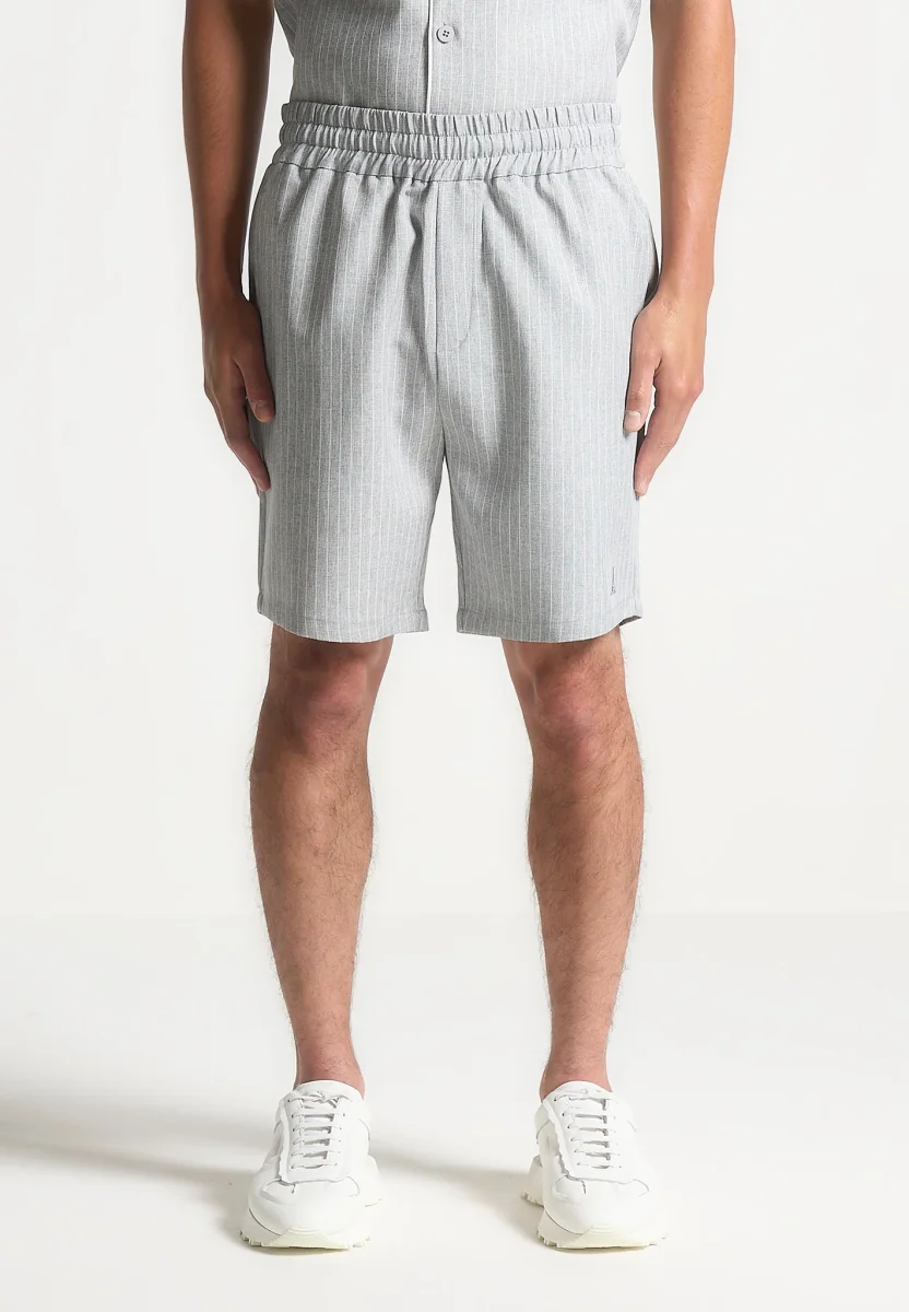 Pinstripe Shorts - Grey - Image 2