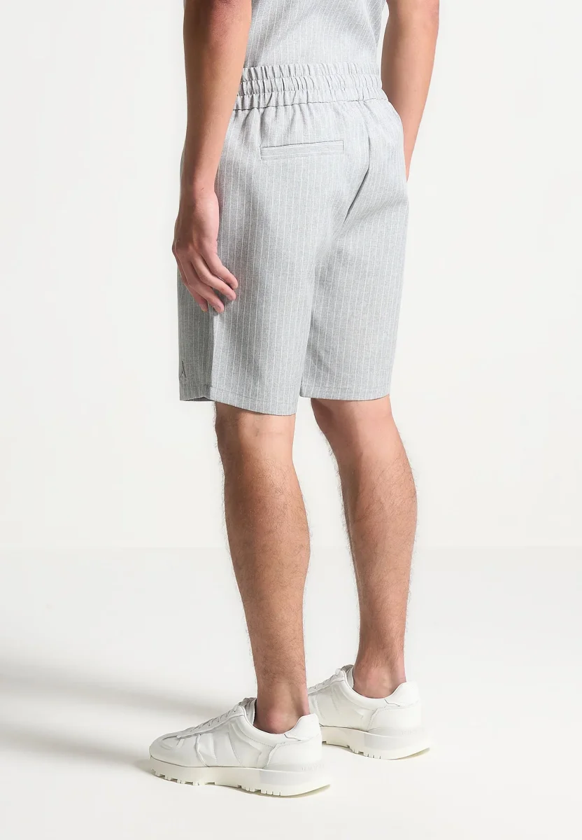 Pinstripe Shorts - Grey - Image 5
