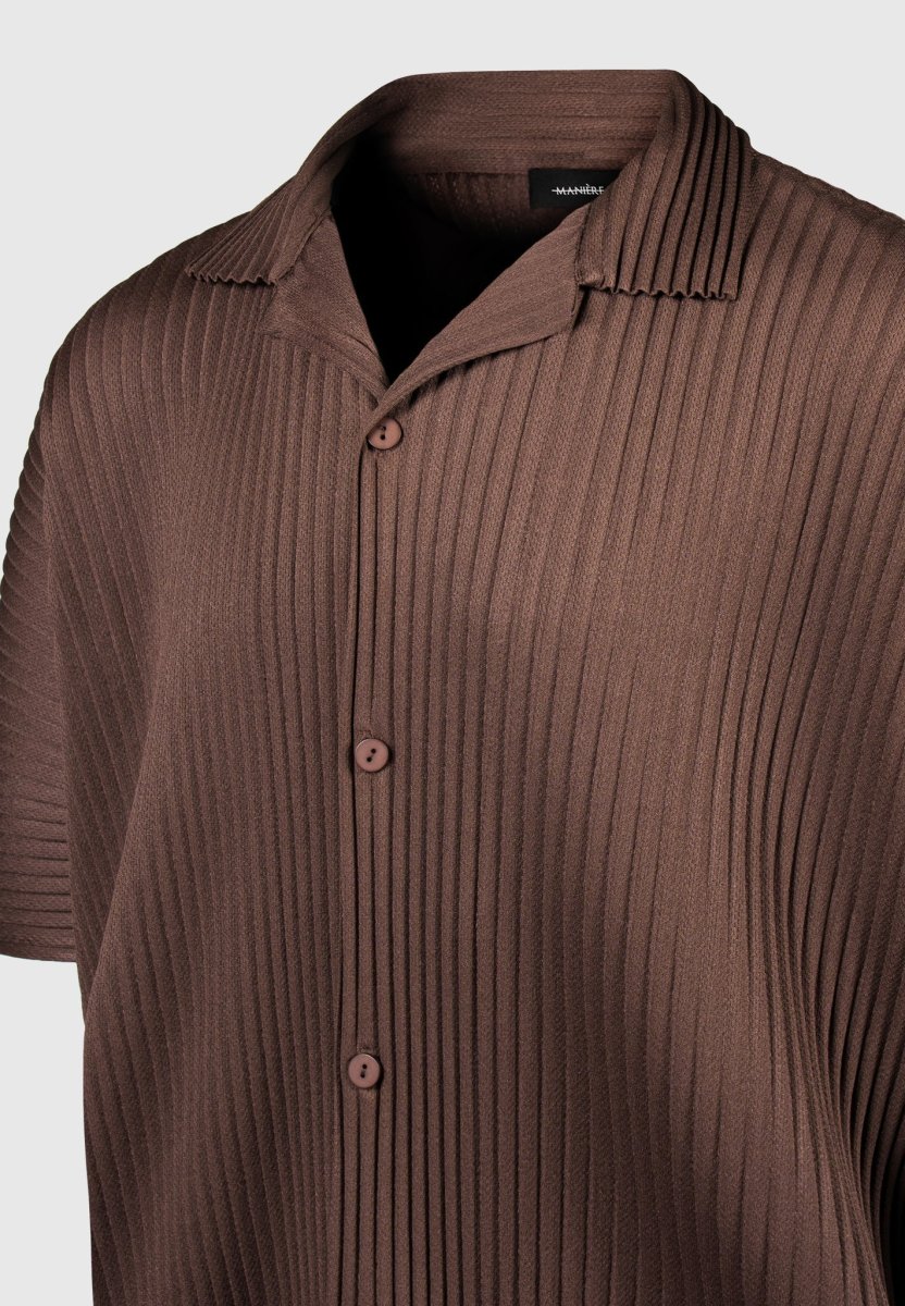 Pascal - Pleated Shirt - Brown - Image 7