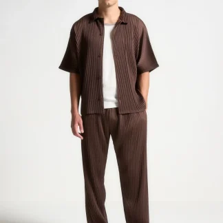 Pascal - Pleated Shirt - Brown