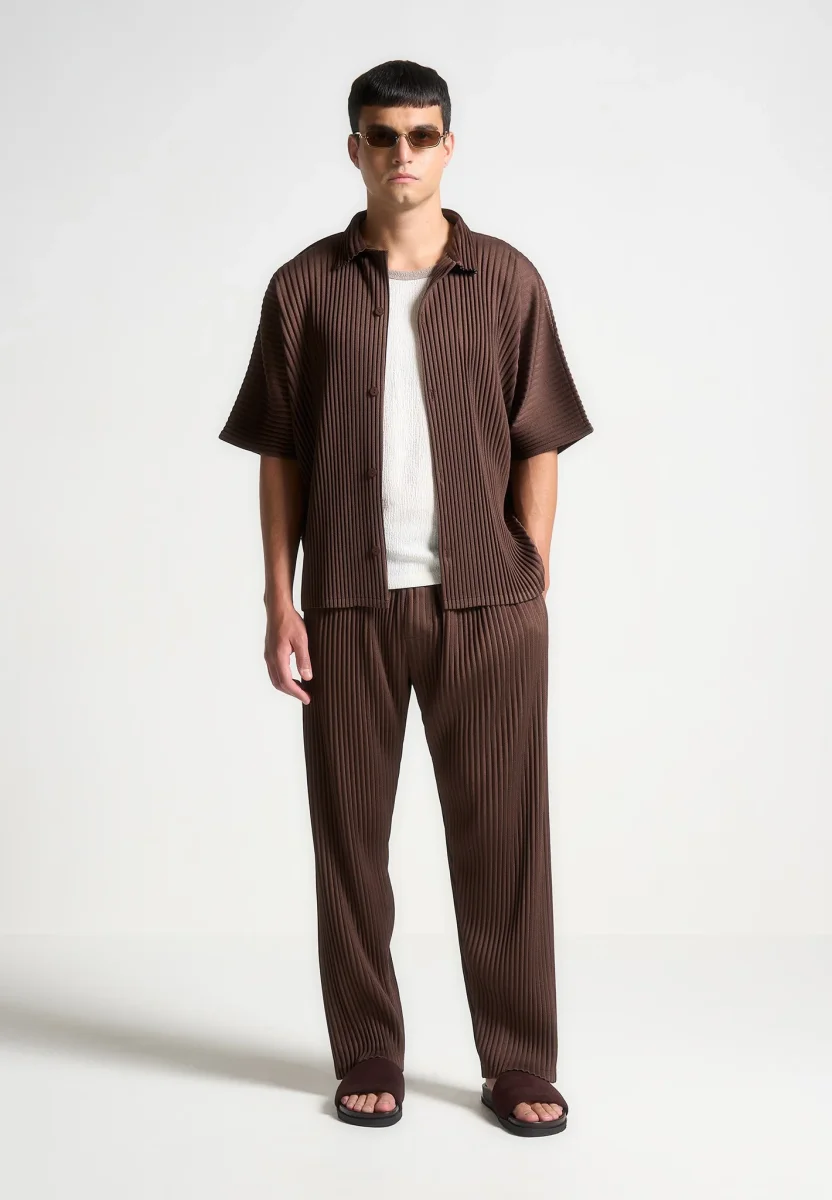 Pascal - Pleated Shirt - Brown - Image 2