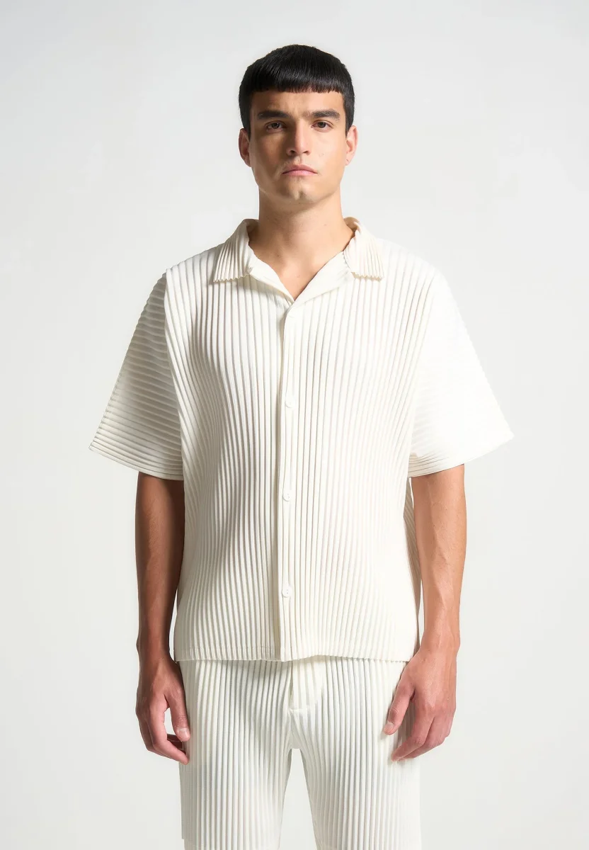 Pascal - Pleated Shirt - Off White - Image 2