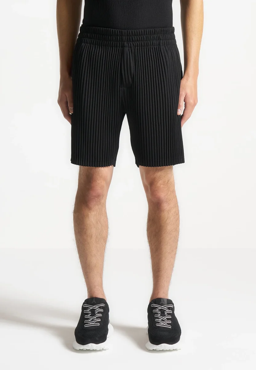 Pleated Shorts - Black - Image 2