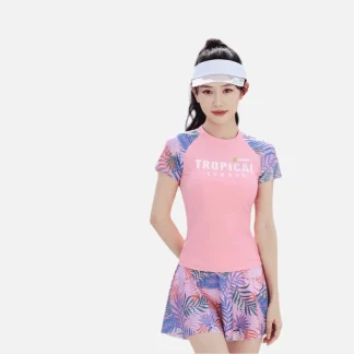 Printed Two-Piece Swim Skirt Set