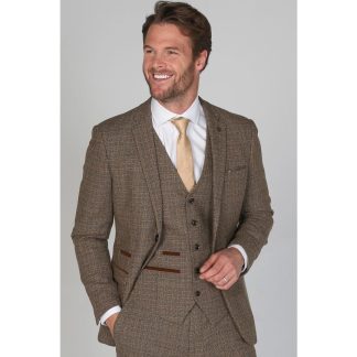 Ralph - Blazer masculino marrom em tweed