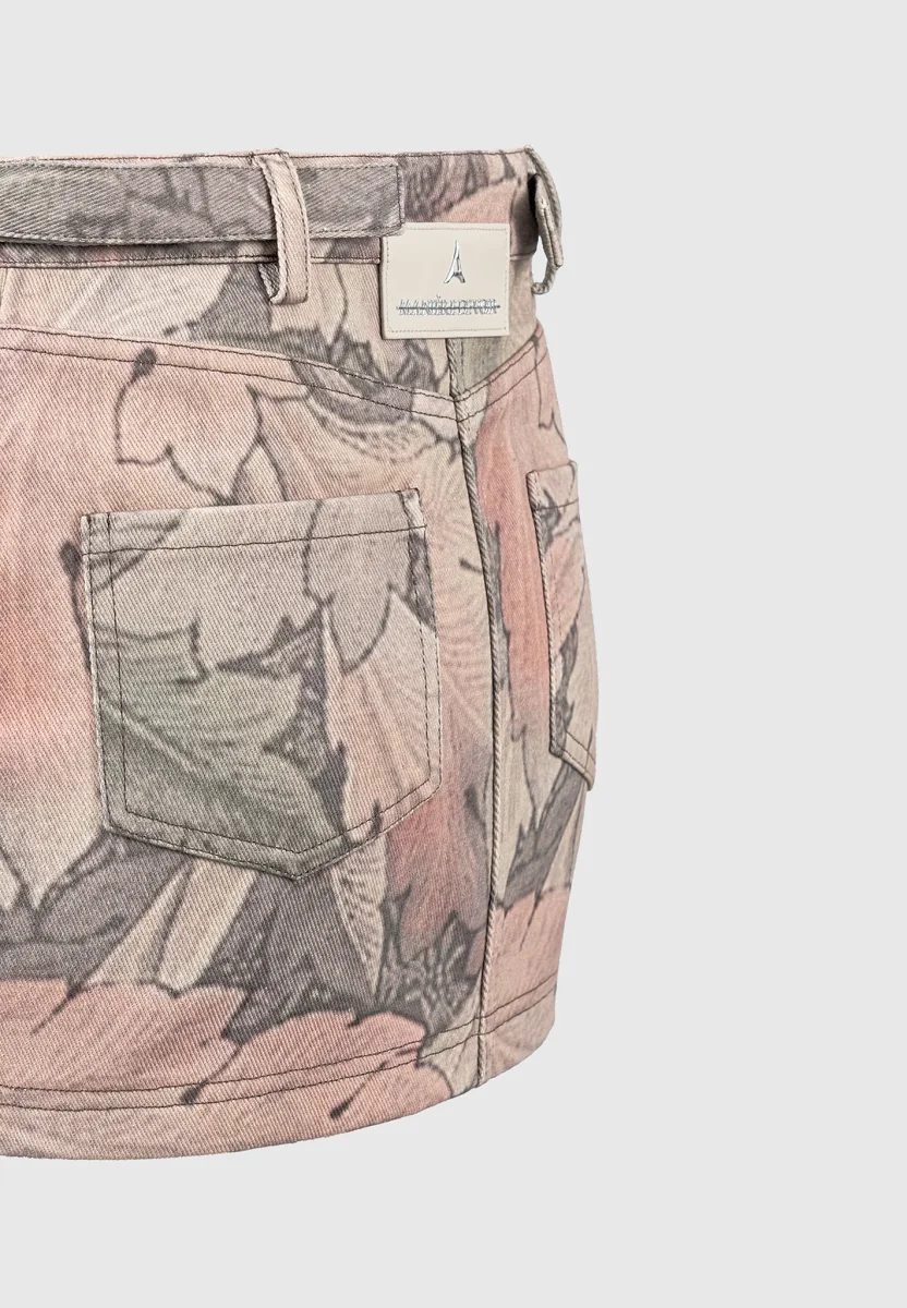 Renaissance Camo Mini Skirt - Multi - Image 7