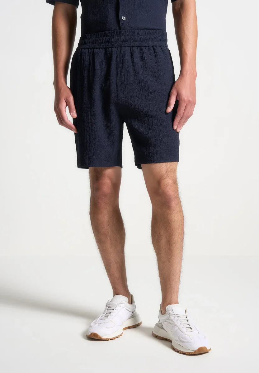 Seersucker Shorts - Navy - Image 6