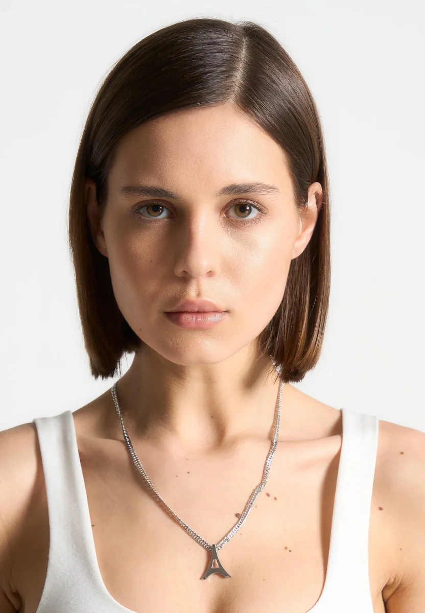 Sterling Silver Eiffel Necklace - Silver - Image 3