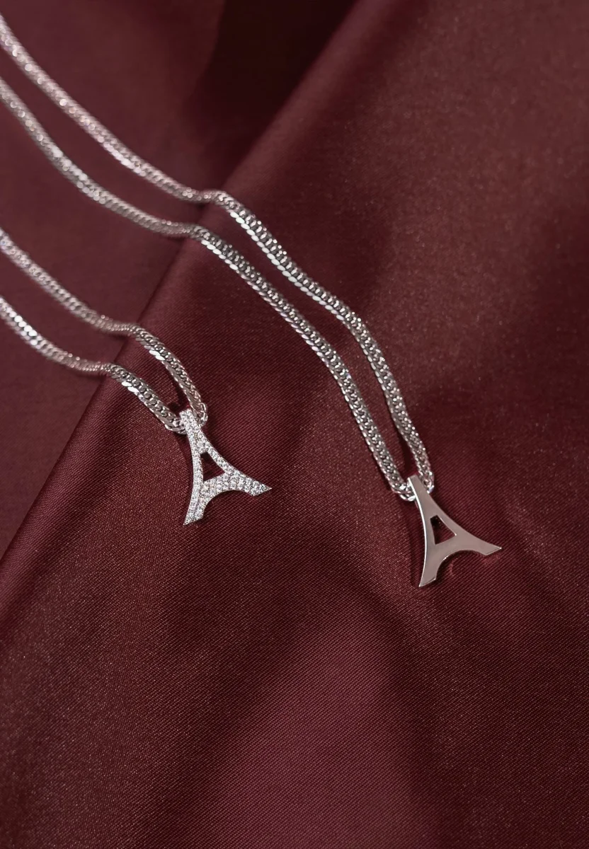 Sterling Silver Eiffel Necklace - Silver - Image 5