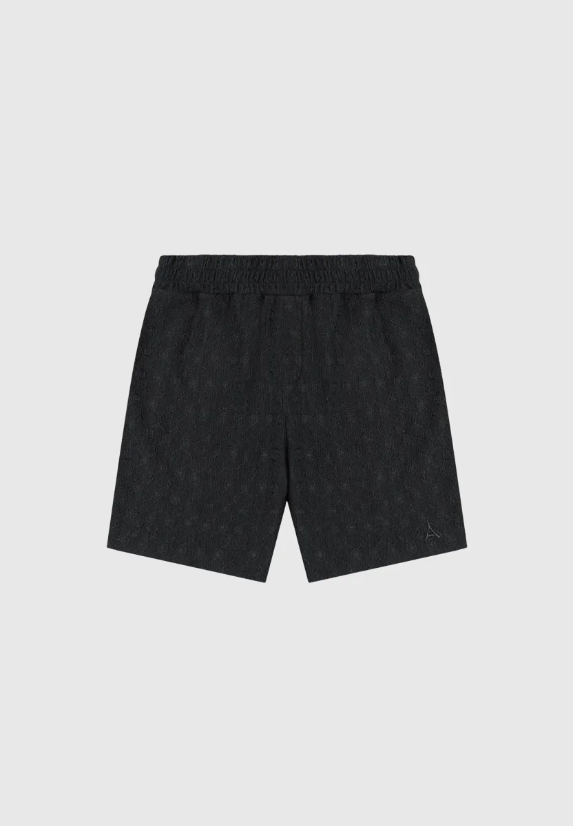 Textured Shorts - Black - Image 4