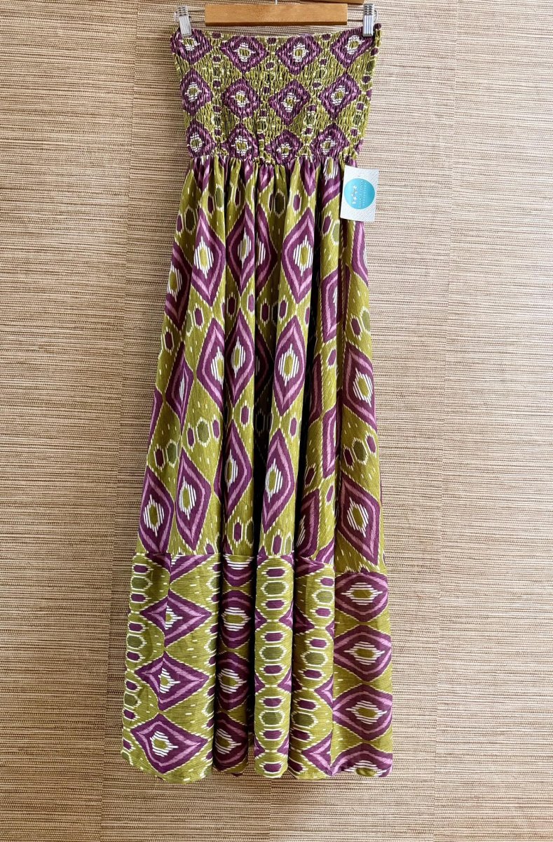 Vestido padrão étnico verde pistachio – Refª 008009 - Image 3