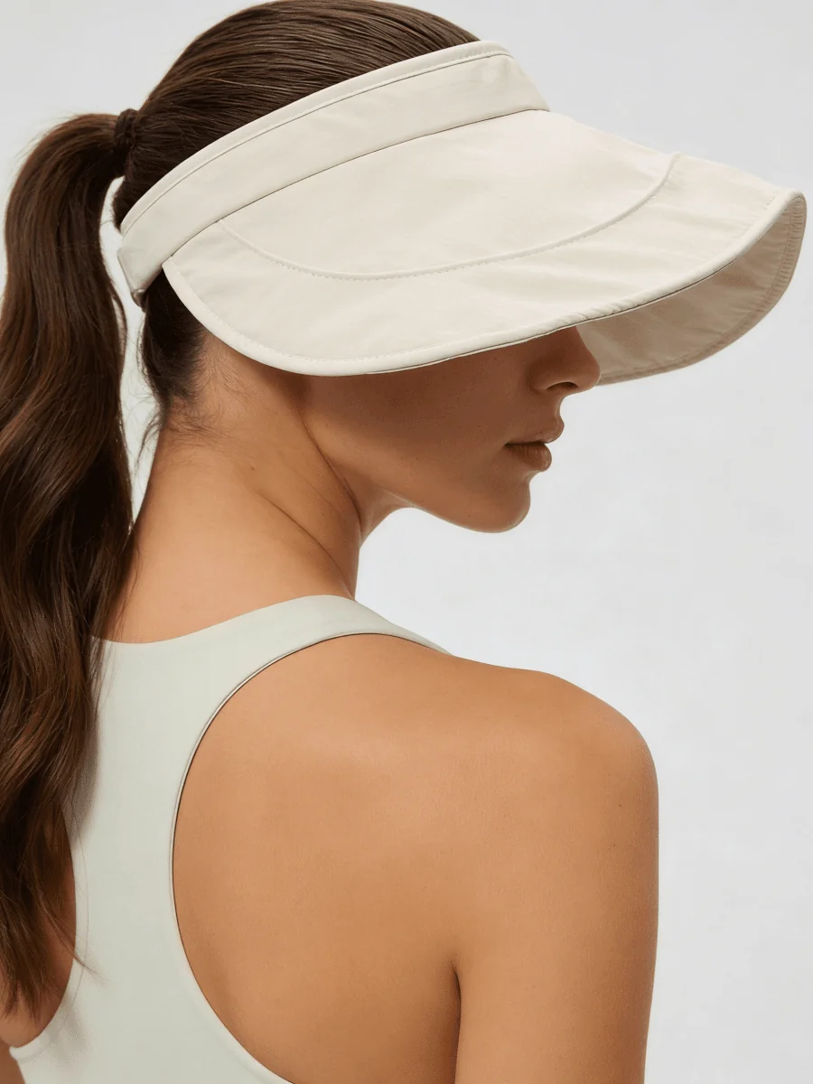 UPF 50+ Curved Wide Brim Visor Hat - Image 5