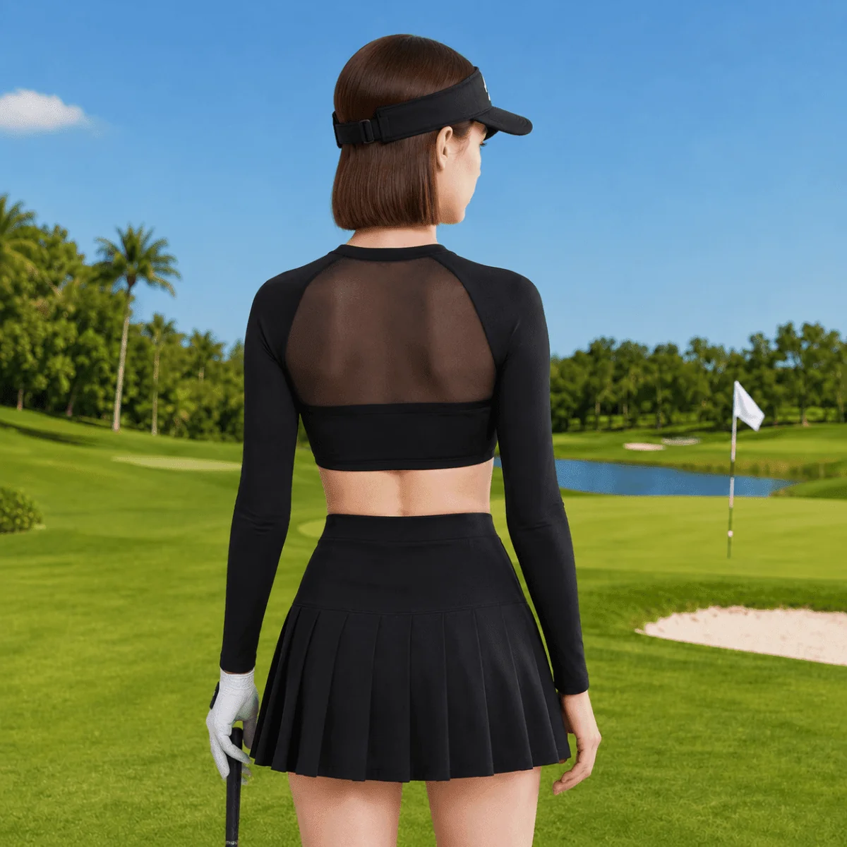 UPF 50+ Ice Silk Golf Mesh Shrug - Image 4