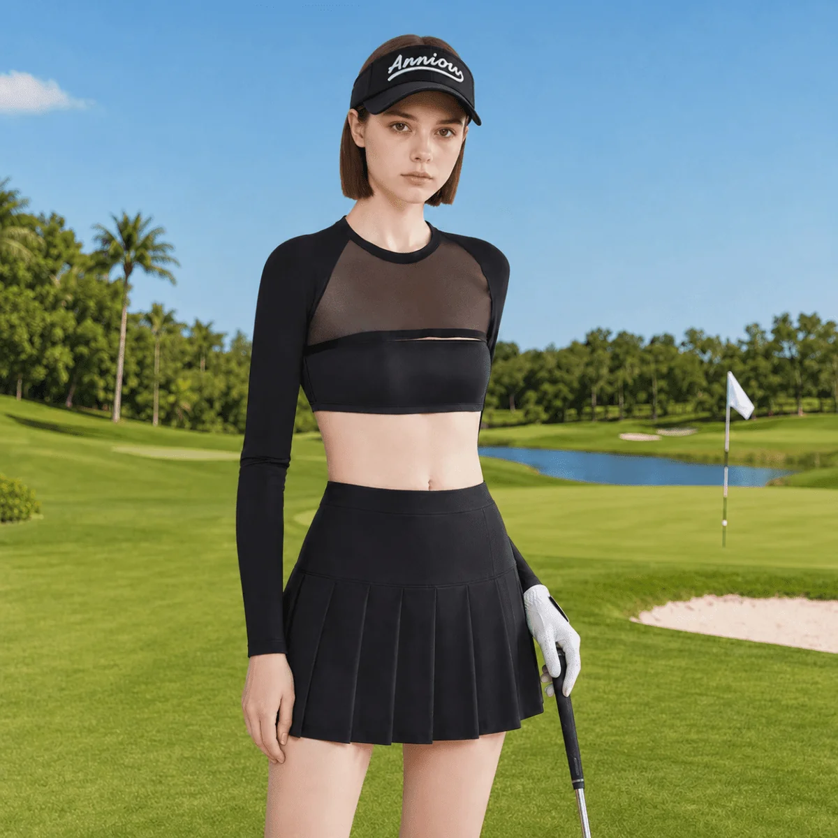 UPF 50+ Ice Silk Golf Mesh Shrug - Image 2