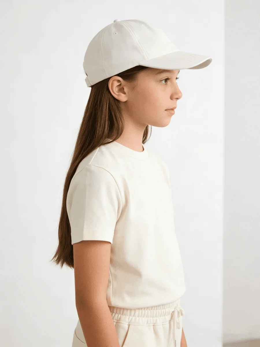 UPF 50+ Kids Cotton Baseball Cap - Image 3