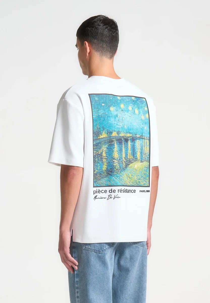 Piece De Resistance - Van Gogh Cotton T-Shirt - White - Image 6