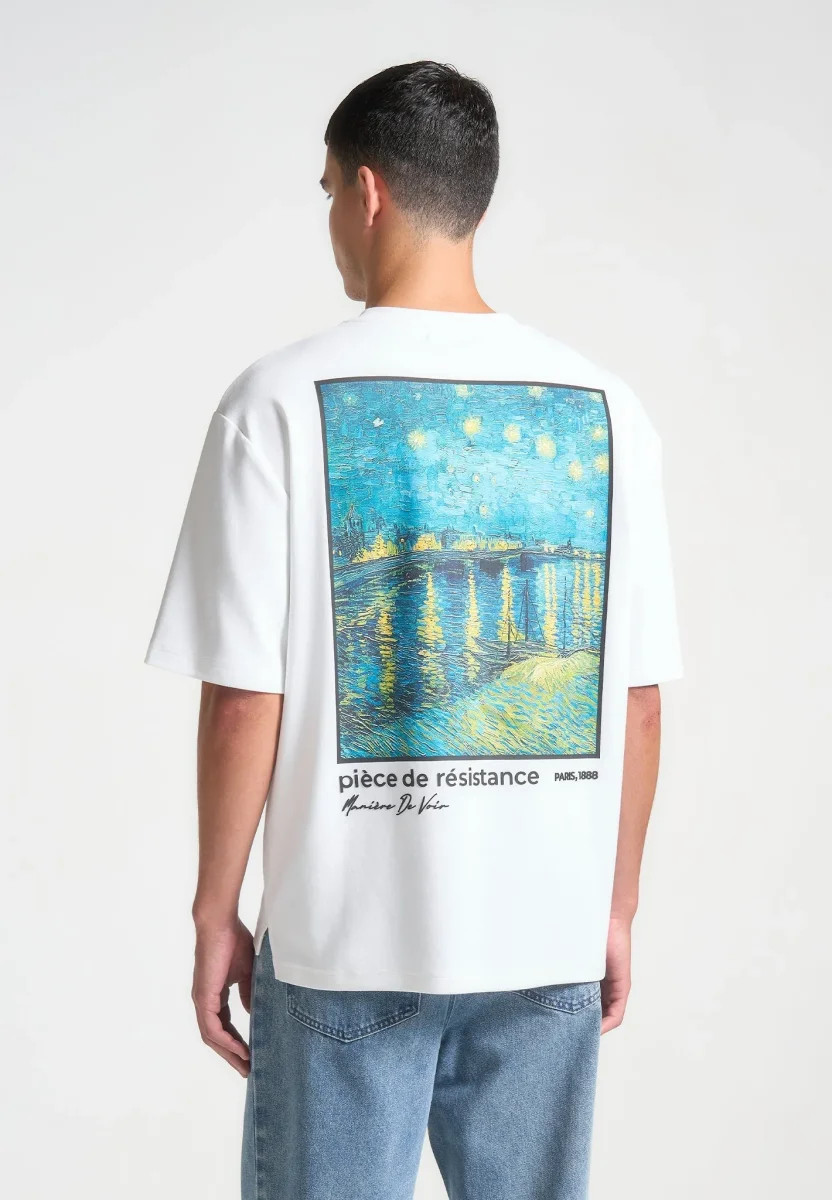 Piece De Resistance - Van Gogh Cotton T-Shirt - White - Image 5