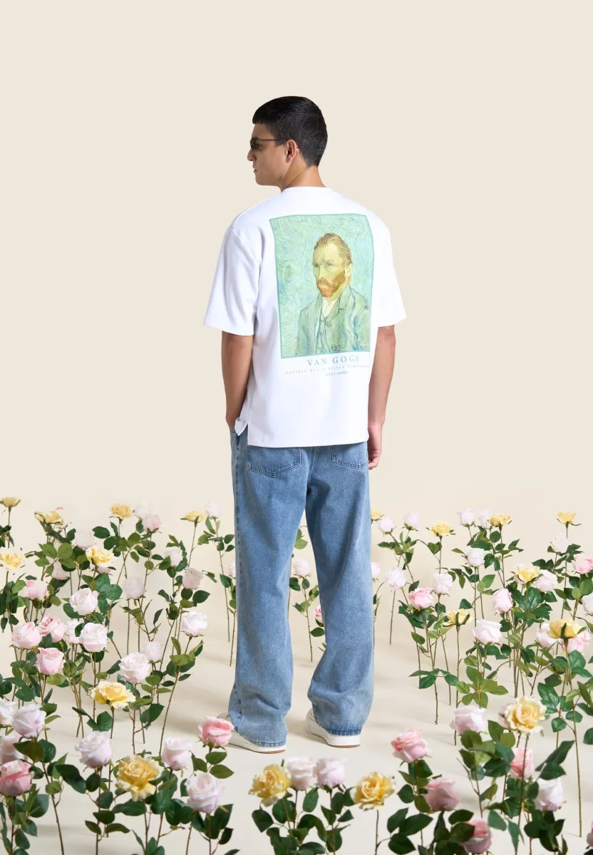 Self Portrait - Van Gogh Cotton T-Shirt - White - Image 5