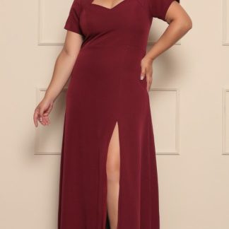 Vestido de Festa Plus Size em Crepe com Elastano