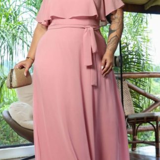 Vestido de Festa Plus Size Longo Cigana