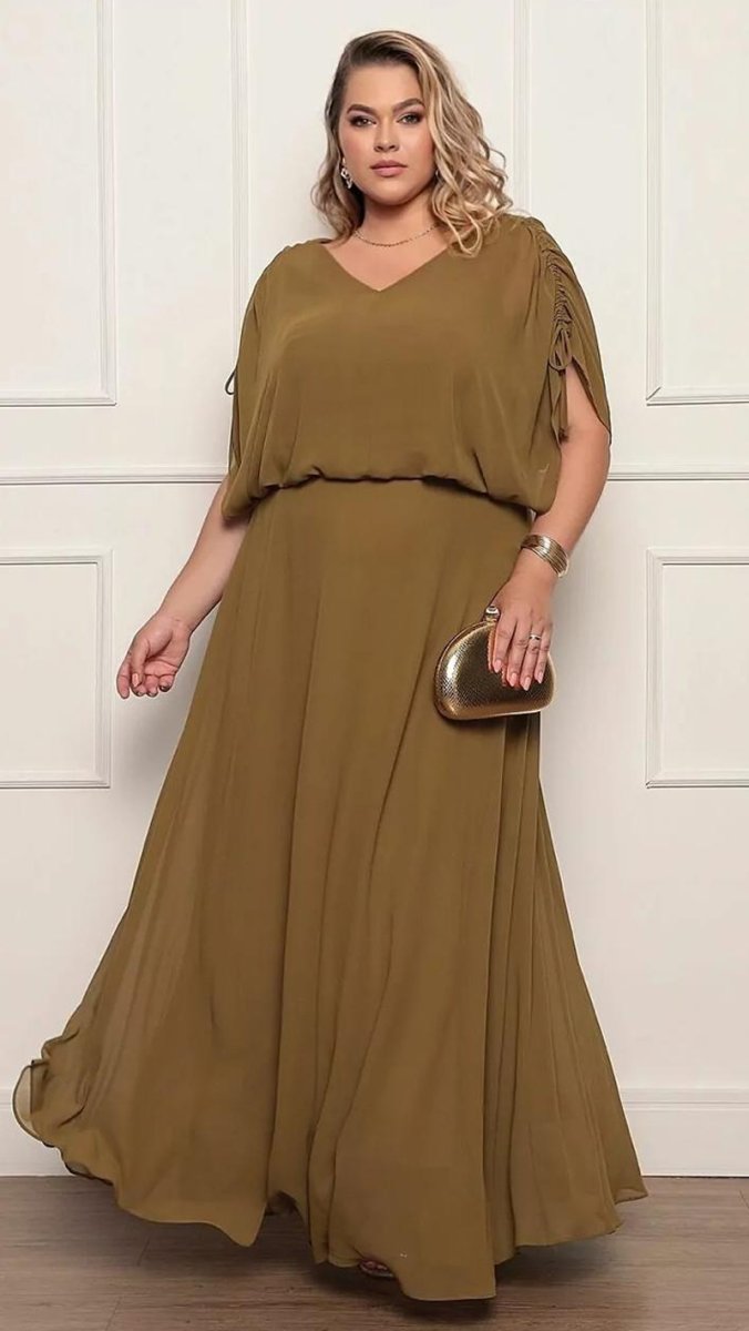 Vestido Festa Crepe Plus Size Blusê - Image 9