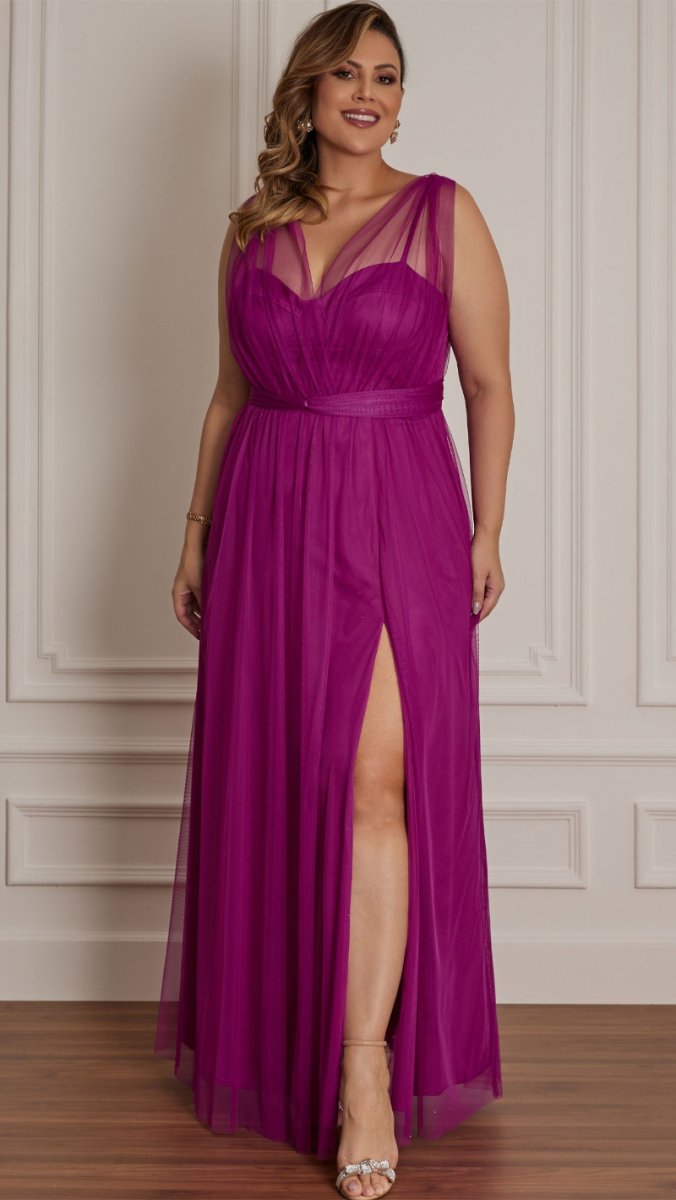 Vestido Festa Plus Size Tule com Corpete - Image 4