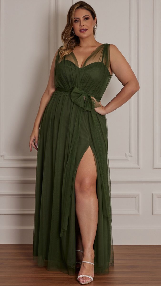 Vestido Festa Plus Size Tule com Corpete - Image 2