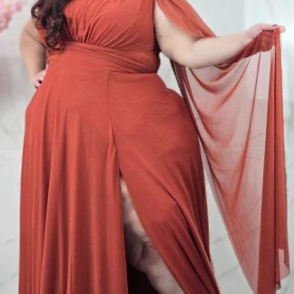 Vestido Festa Plus Size Tule Ombro Só