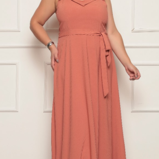Vestido Plus Size Longo para Madrinhas Texturizado
