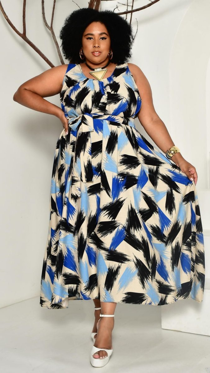 Vestido Plus Size Midi Viscolinho com Cinto - Image 7
