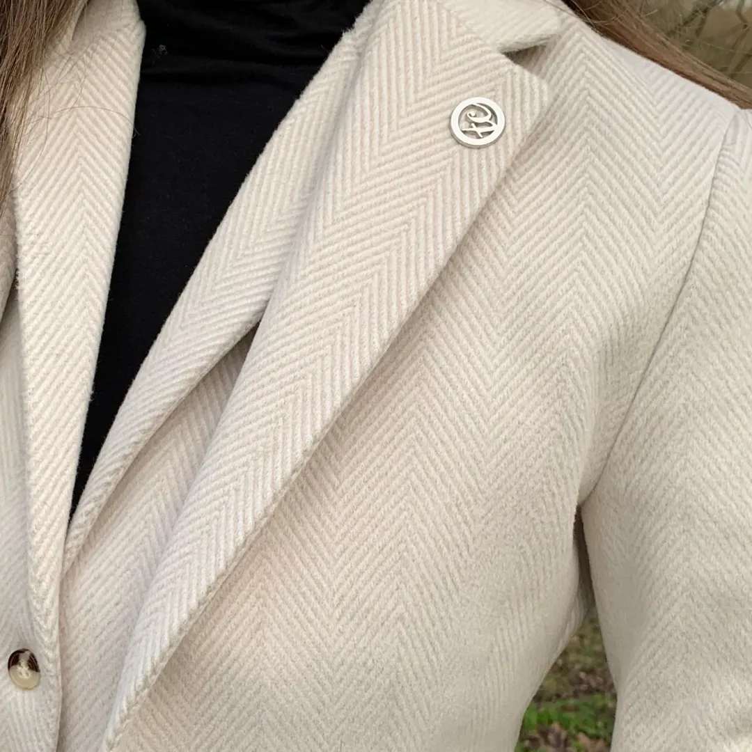 WSN15 - Blazer feminino em tweed de lã creme - Image 4