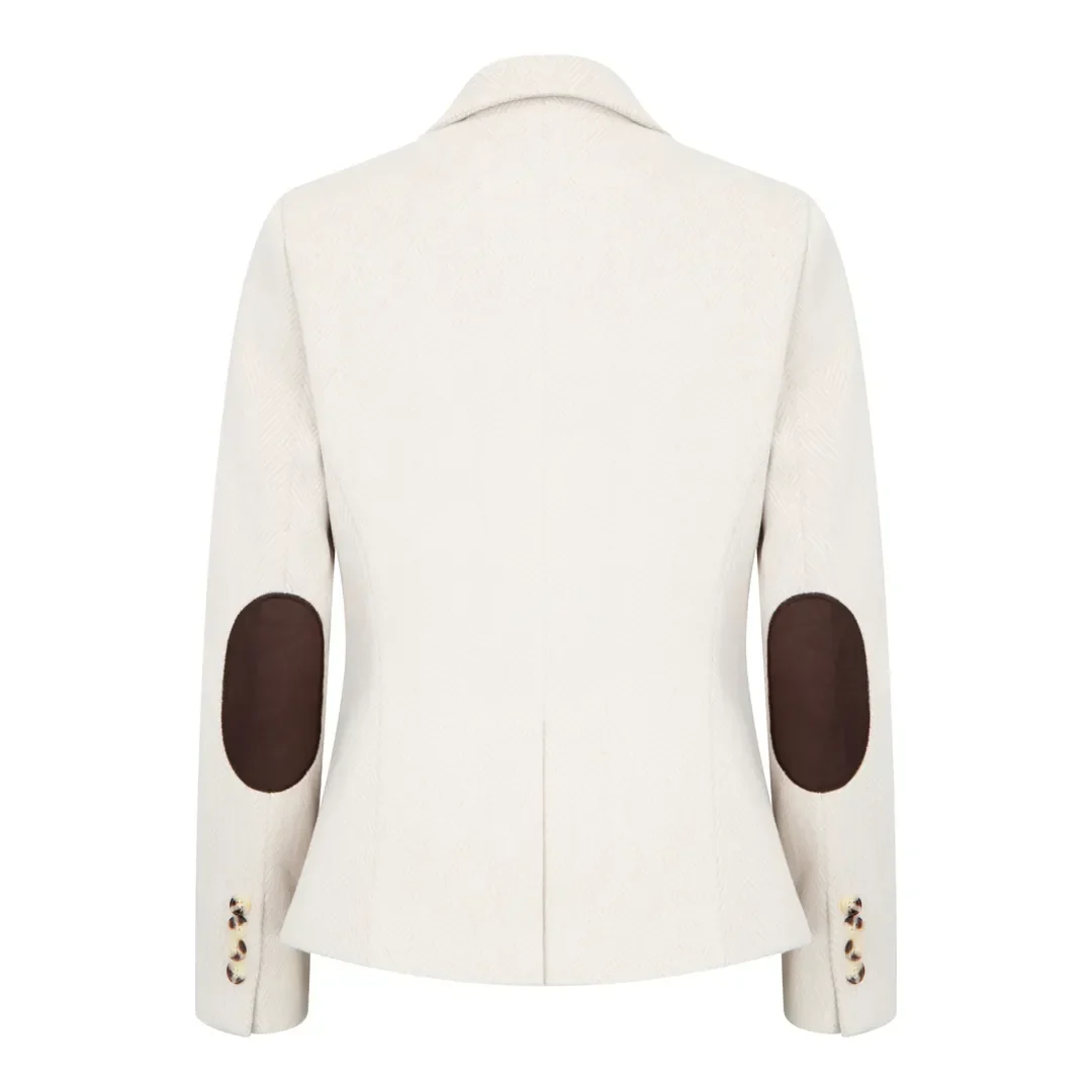 WSN15 - Blazer feminino em tweed de lã creme - Image 7